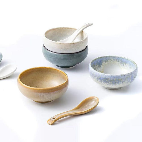 Handmade Ceramic Small Bowl | 4.75" Unique Pottery for Yogurt, Rice, Cereal, Dipping Dish | Housewarming Gift, Minimalist Ceramica